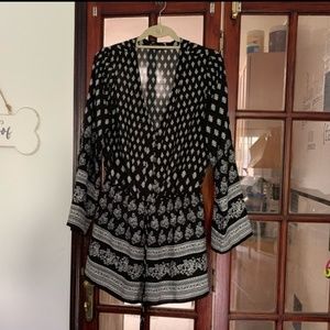 Black and white romper